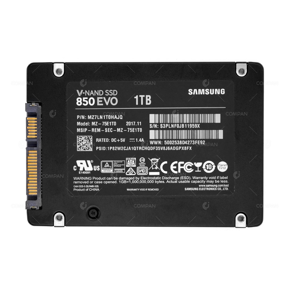 MZ-75E1T0 SAMSUNG 850 EVO 1TB 6G SATA 2.5 SFF V-NAND SSD MZ7LN1T0HAJQ